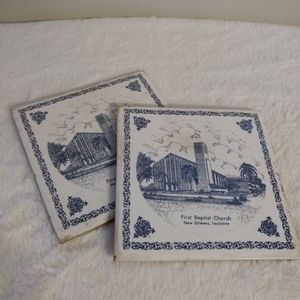2 Frist Baptist Church of New Orleans Commemorative Ceramic Tiles 6" x 6"